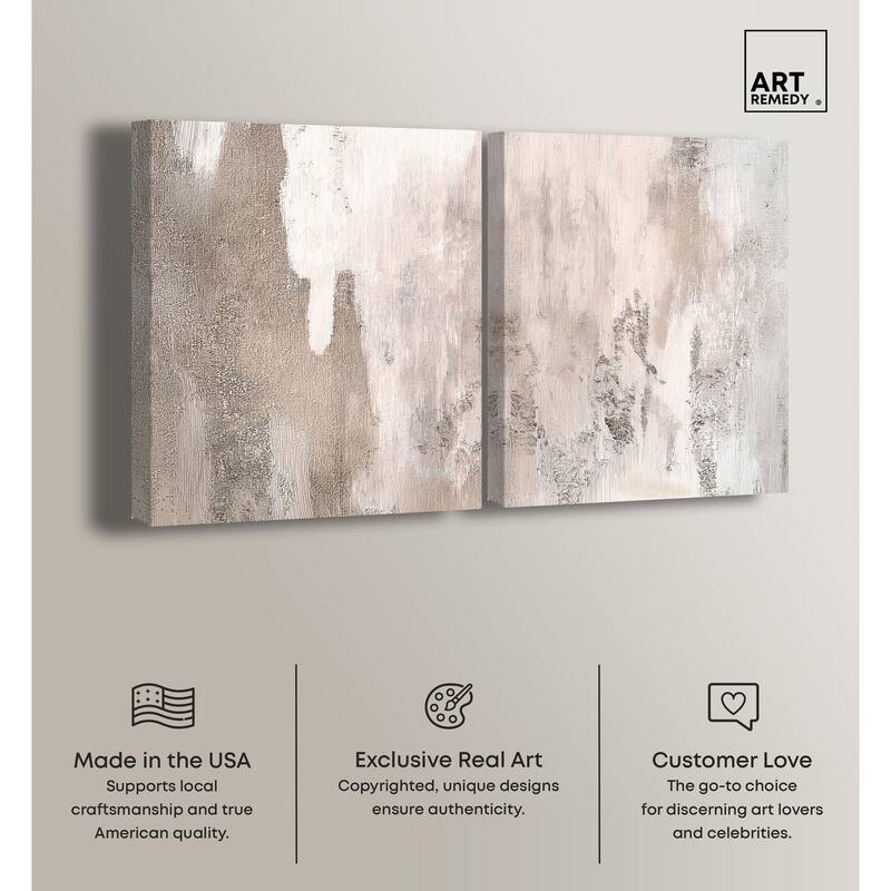 Striated Texture II Canvas Set of 2 by Art Remedy, Gallery Wrapped
