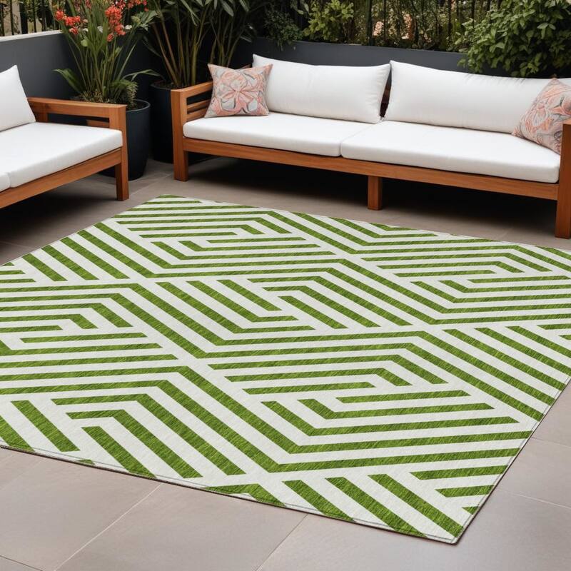 Nana Abstract Shapes Weather Resistant Versatile Elegance Outdoor Rug - 9' X 12' - Multi
