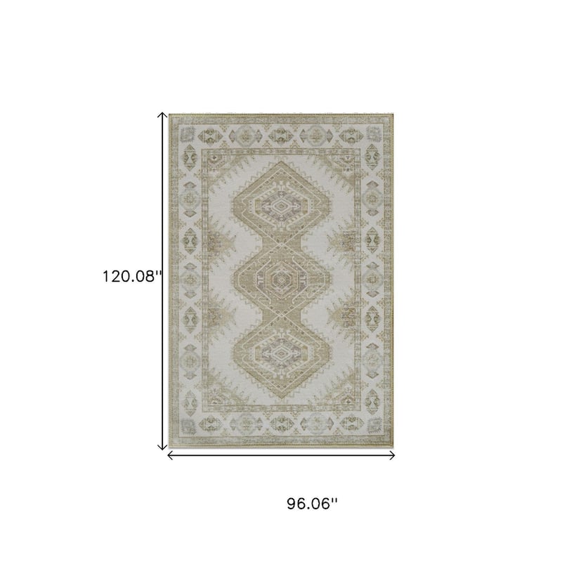 HomeRoots Gingham Modern, Contemporary Rectangle Area Rug - 8' X 10'