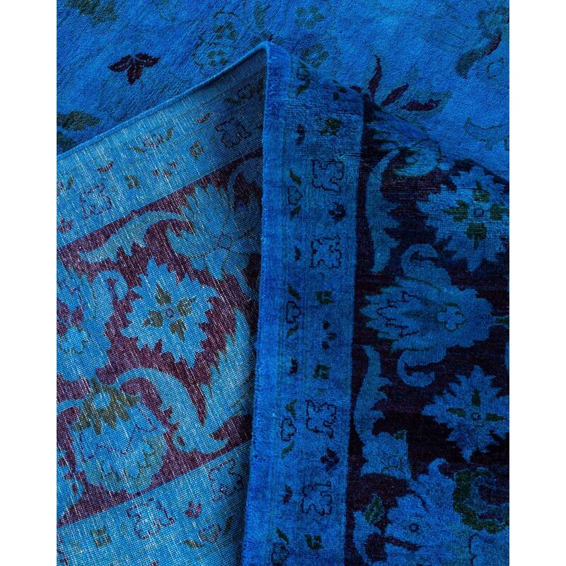 Fine Vibrance One-of-a-Kind Hand-Knotted Area Rug - Blue, 9' 2" x 12' 4" - 9' 2" x 12' 4"