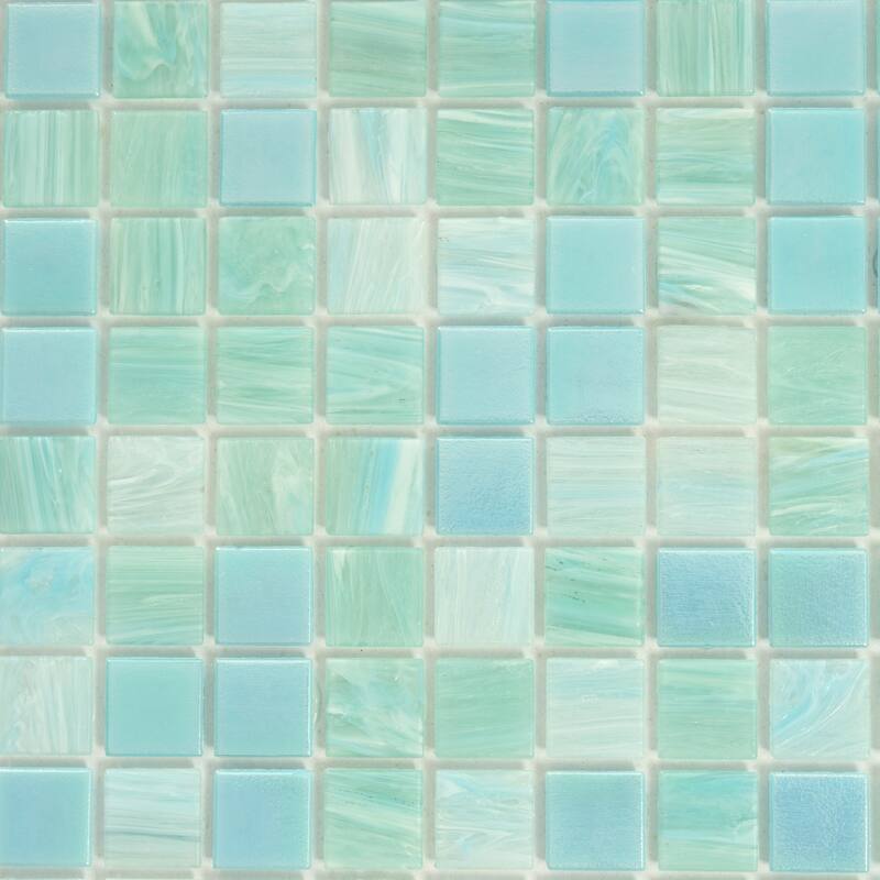 Apollo tile 12" x 12" Mingles Glossy Baby Blue Glass Tile (20 sq ft/case) - 20 Pack