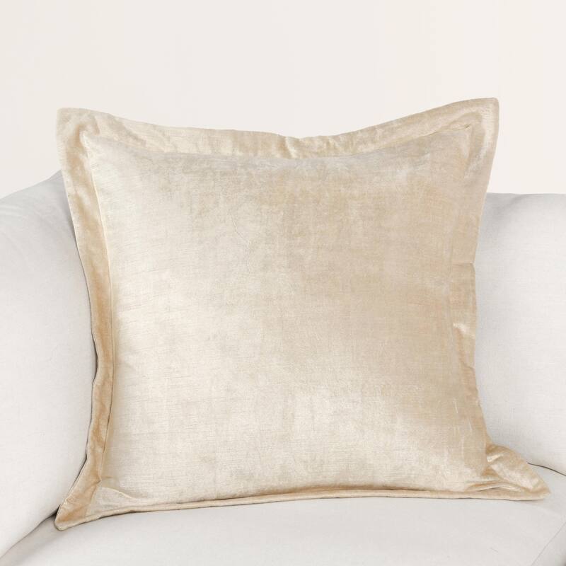 Kosas Home Lapis Velvet 22-inch Throw Pillow - Champagne