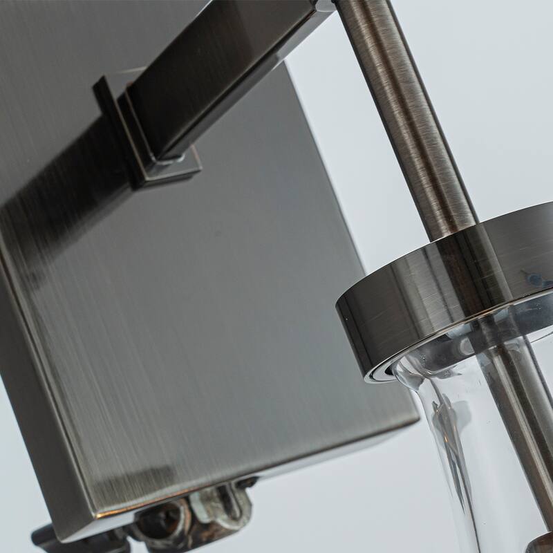 1-Light W5" Farmhouse Raindrop Glass Bronze / Brush Black Nickel Wall Light Rustic Teardrop Bathrooom Vanity Ligh - W5''