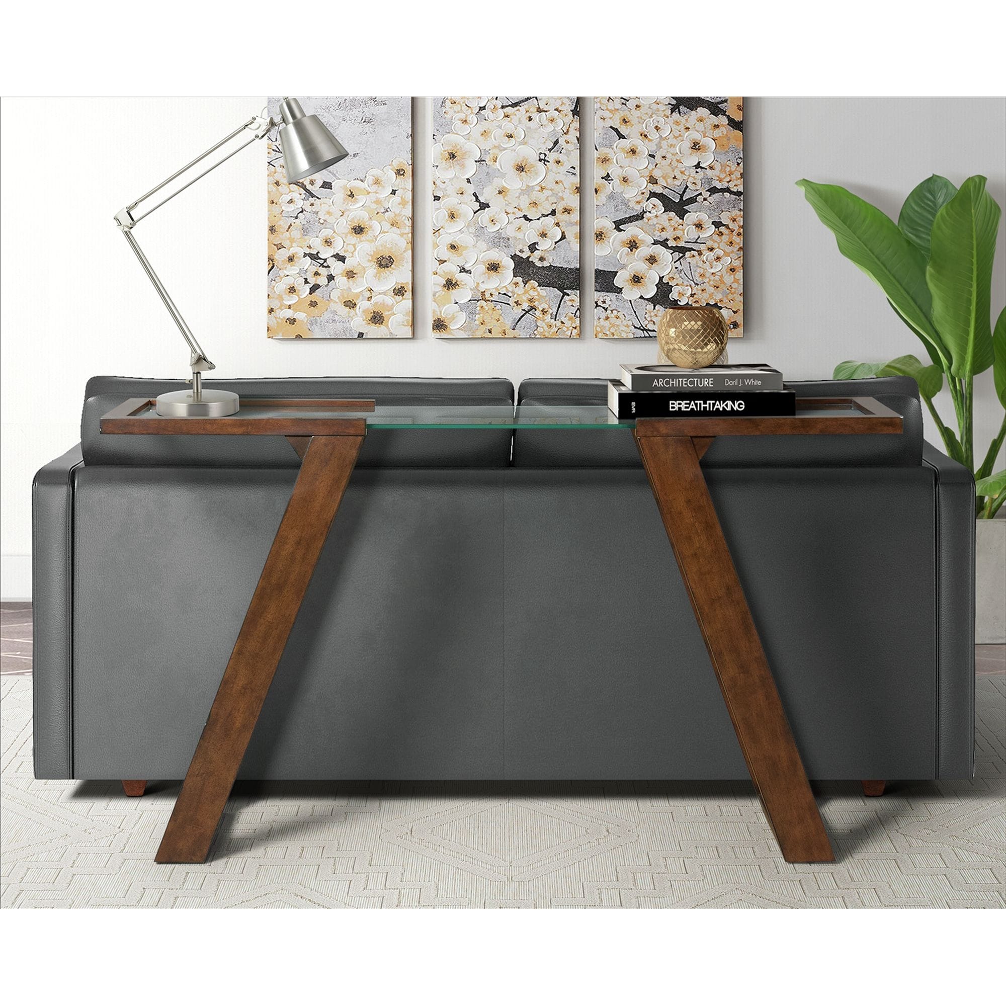 Espresso sofa on sale table