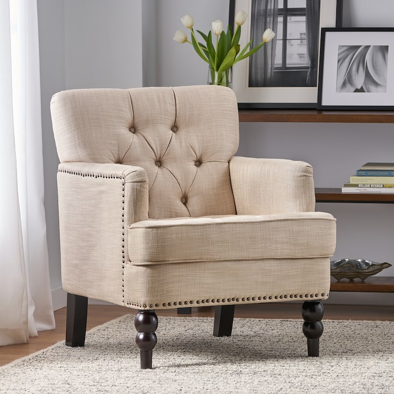 28" Button Tufted Club Chair