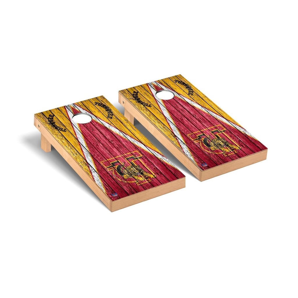 Tuskegee Tigers Triangle Cornhole Board Set