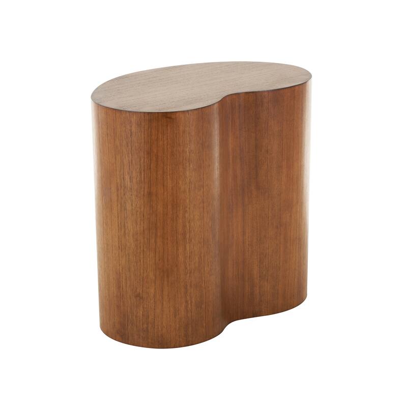 Black or Brown Wood Heart Inspired Side End Accent Table