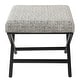 preview thumbnail 16 of 53, Porch & Den Boucher Modern Metal X-base Square Ottoman Global Woven Gray