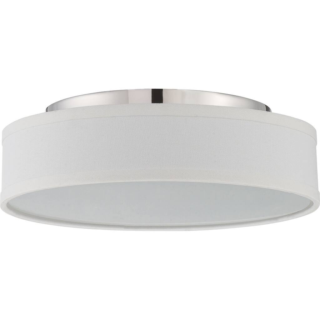Nuvo Heather LED Flush - Polished Nickel