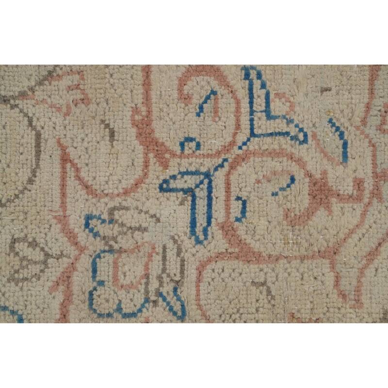 Hand Knotted Oriental 100% Wool Carpet Traditional Floral Oranges & Rust Kerman Area Rug - 13' 3'' X 10' 1''