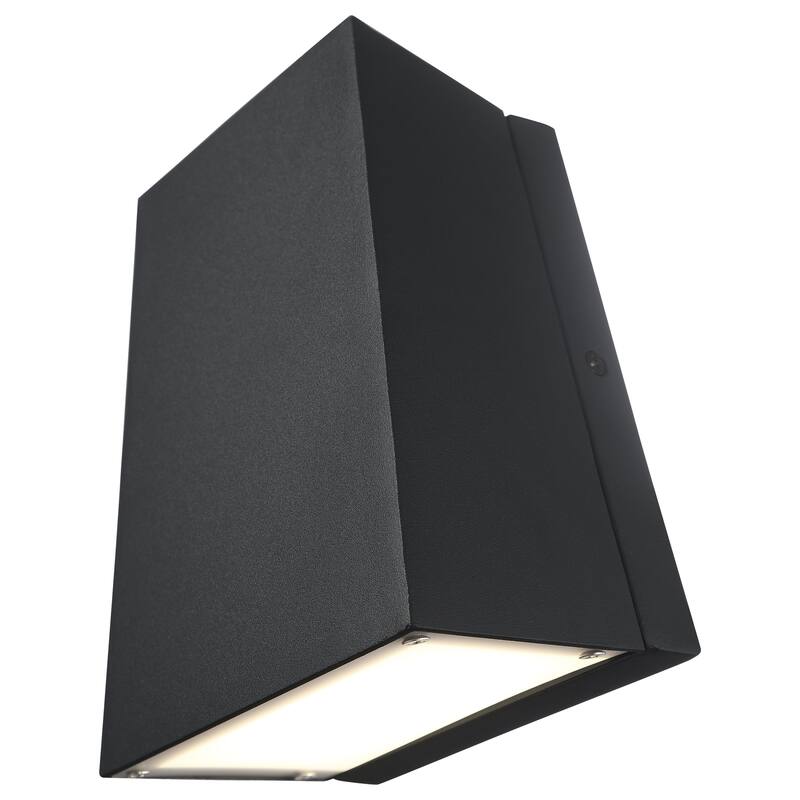 Edge 1-light Black Marine Grade LED Outdoor Wall Sconce