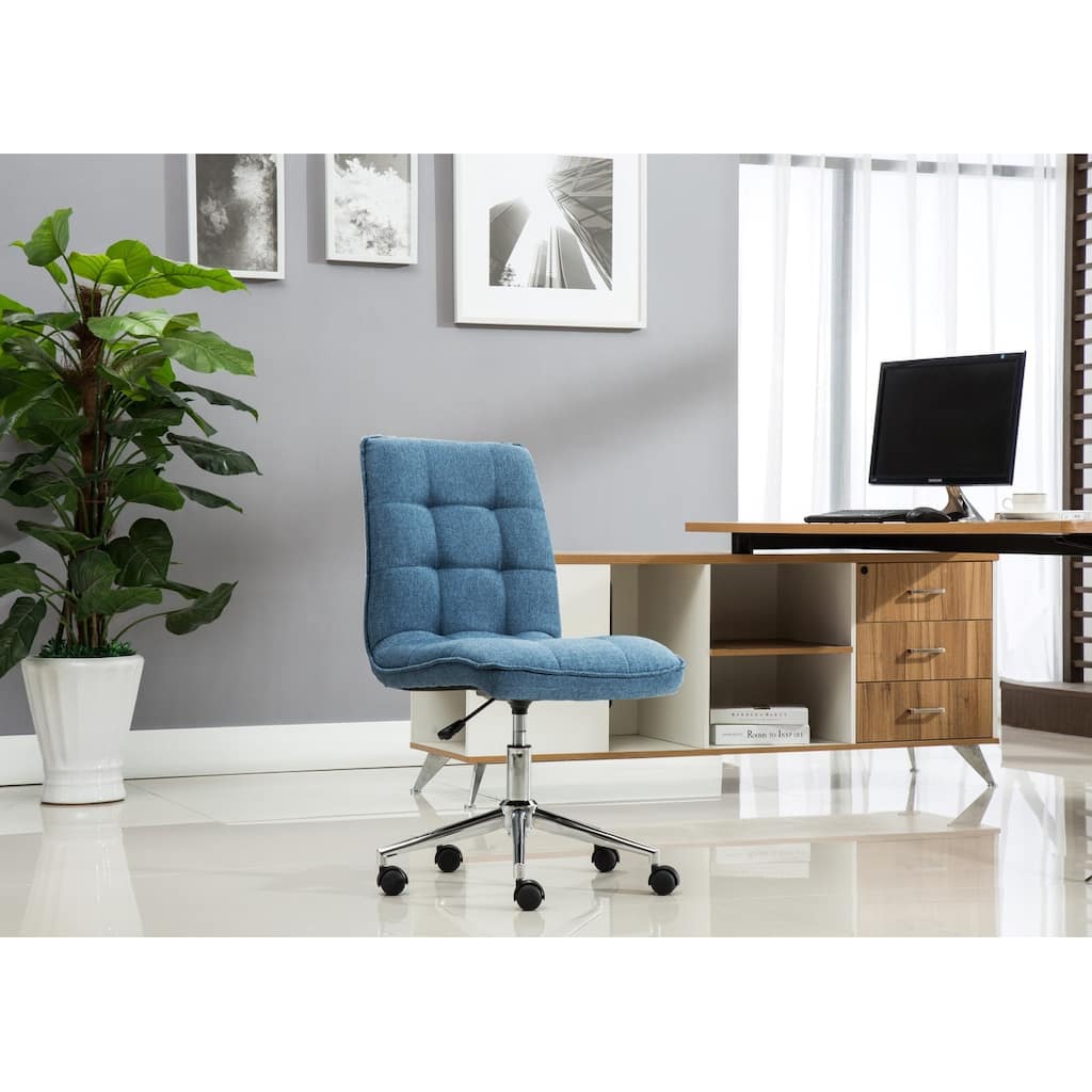 Porthos Home Lada Adjustable Swivel Office Chair, Linen Upholstery