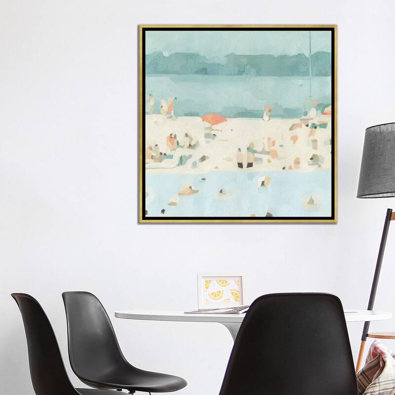 iCanvas "Sea Glass Sandbar II" by Emma Scarvey Framed Canvas Print