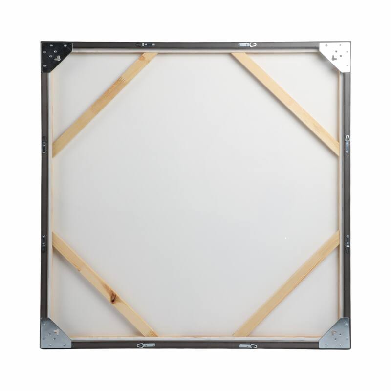 Canvas Art Wood Frame Abstract Modern Design - 40" Black, Brown