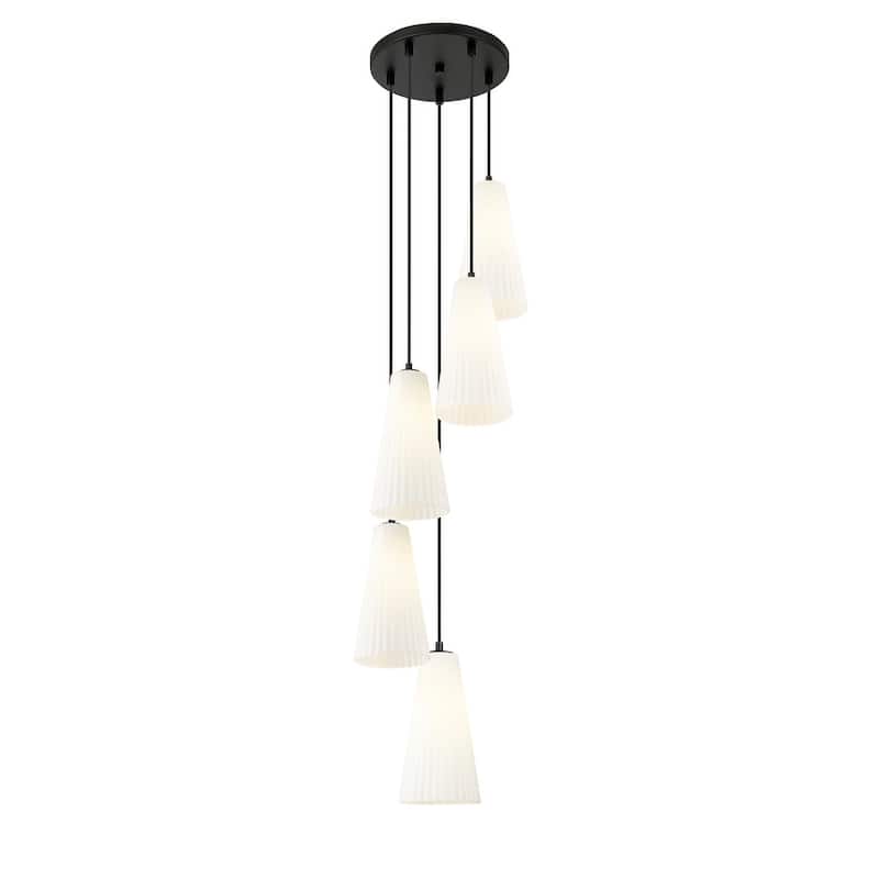 Z-Lite 3043P7-5R Farrell 5 Light 12" Wide Chandelier