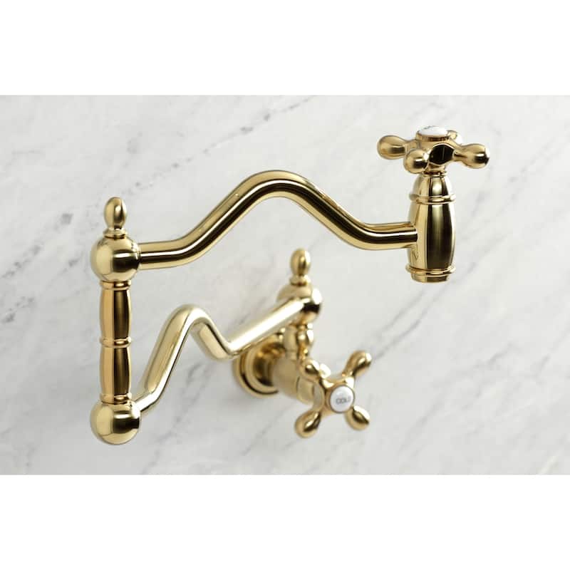 Heritage Wall Mount Pot Filler Kitchen Faucet