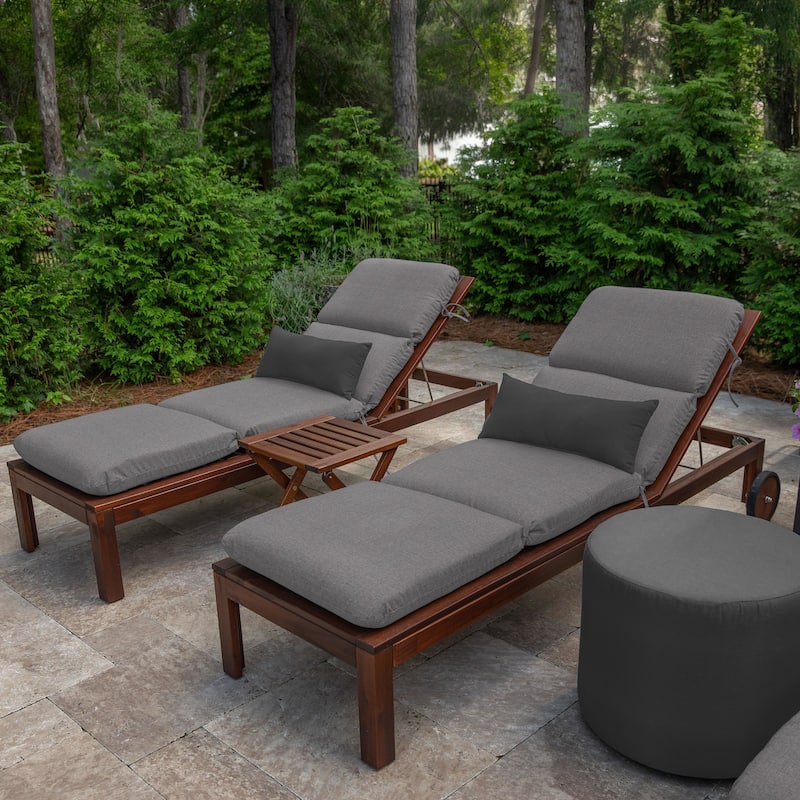 Casual Cushion Sunbrella® Fabric 1-Piece Outdoor Chaise Cushion, 22.5"W x 74"L - 22.5"W x 74"L