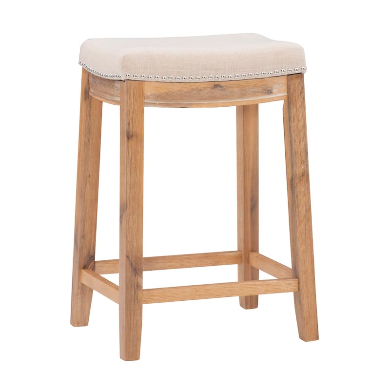 Linon Willamette 26-inch Counter Stool - Linen Beige
