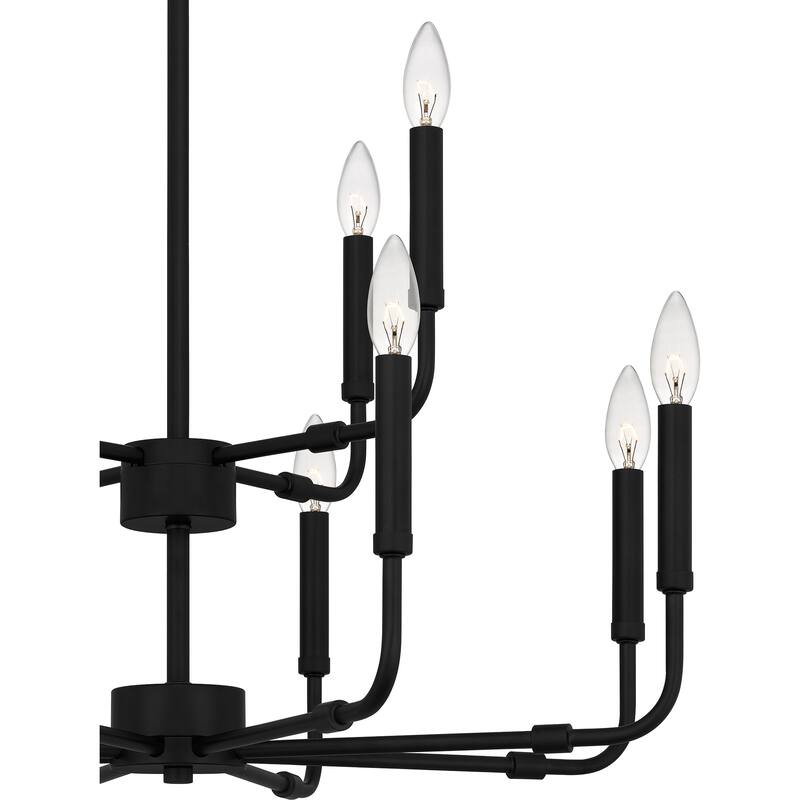 Abner 12-Light Matte Black Chandelier