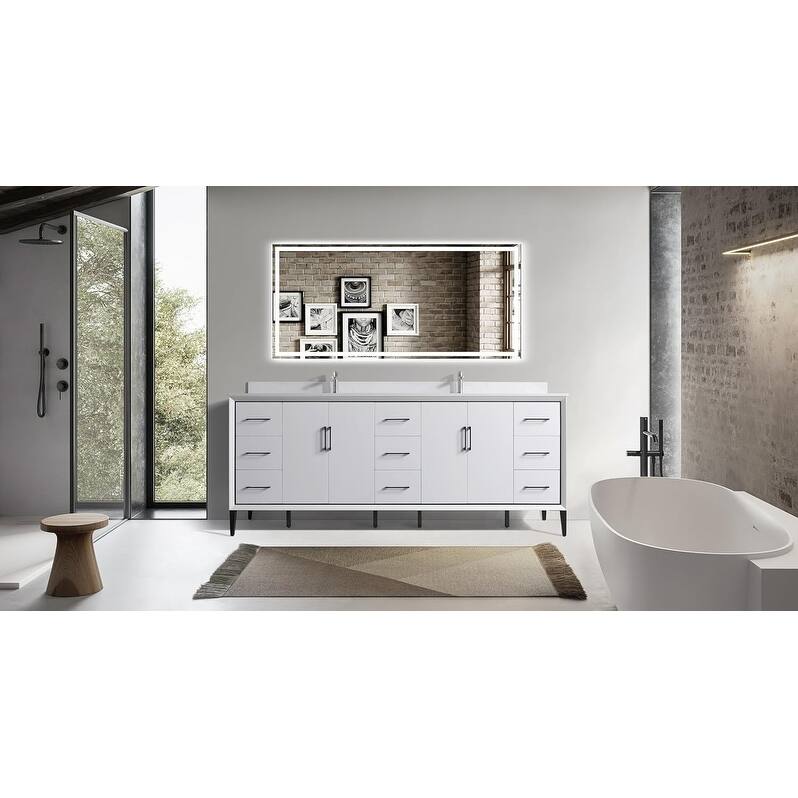 VSD Freestanding Shaker Bathroom Vanity with Cultured Marble Sink