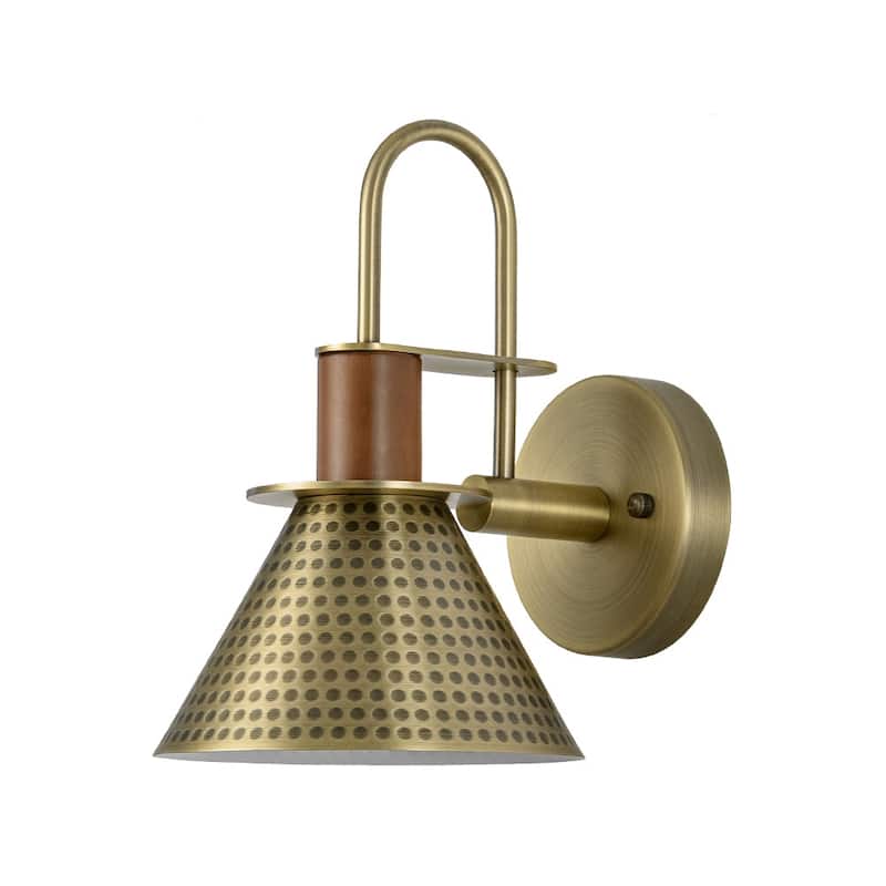 Modern 1-Light Bedroom Cone Metal Wall Sconce