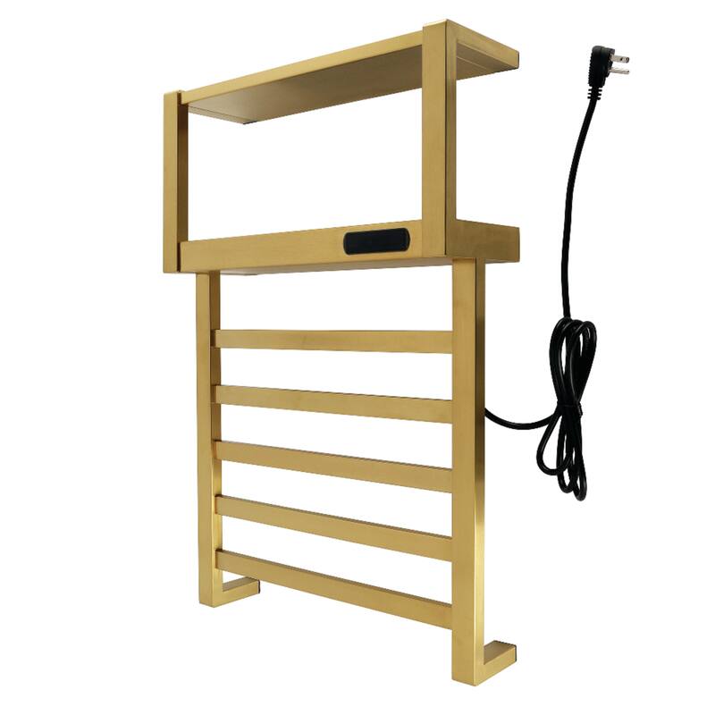 Kingston Brass Markus Wall Mount Plug-In Towel Warmer - Brushed Brass