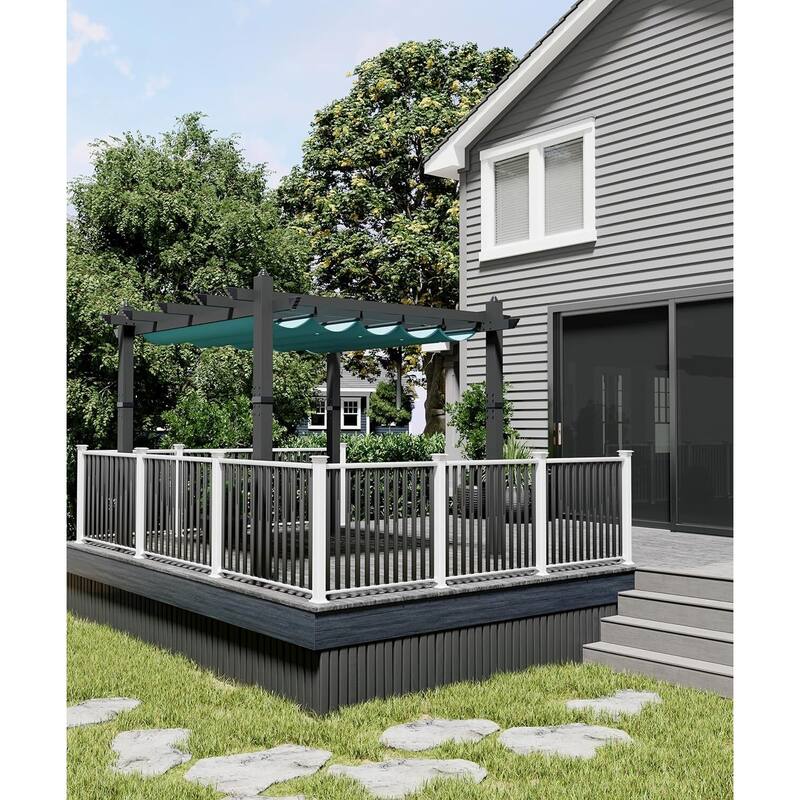 10*10FT aluminum flower rack grape rack, gray column khaki curtain
