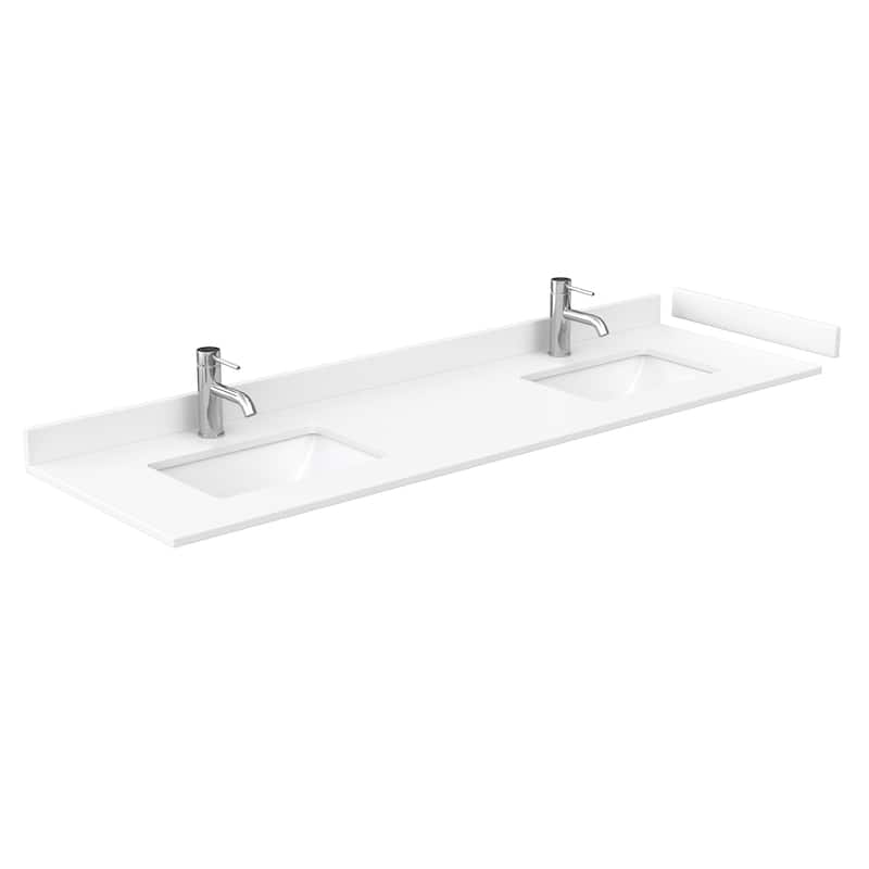Strada 72-Inch Double Vanity Set, Cultured Marble Top