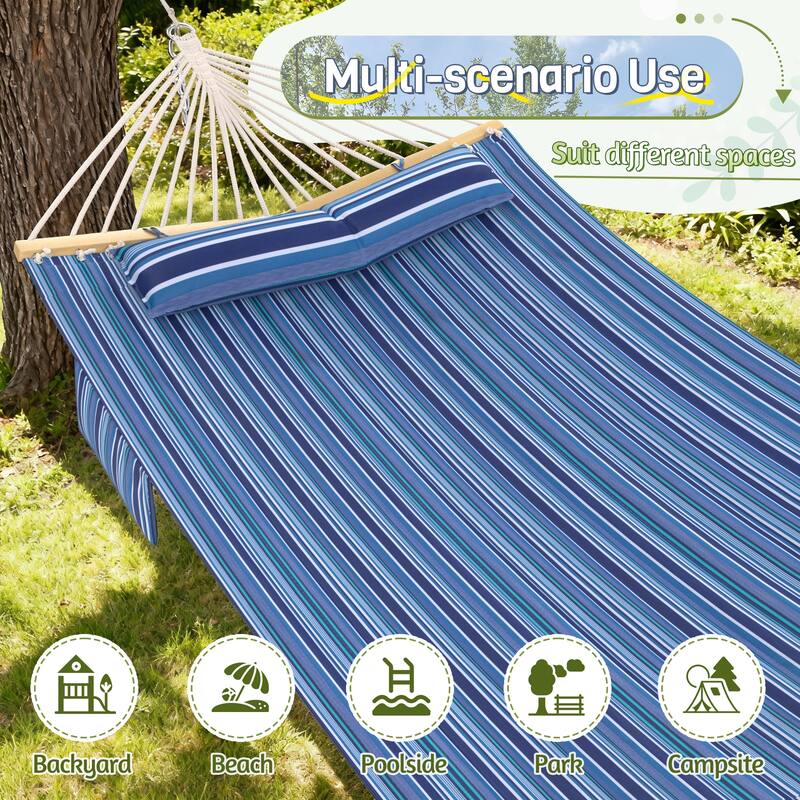 EROMMY Modern Portable Hammock, Hand-Woven Ropes, Anti-Tipping Design for Backyards, Beaches & Campsites