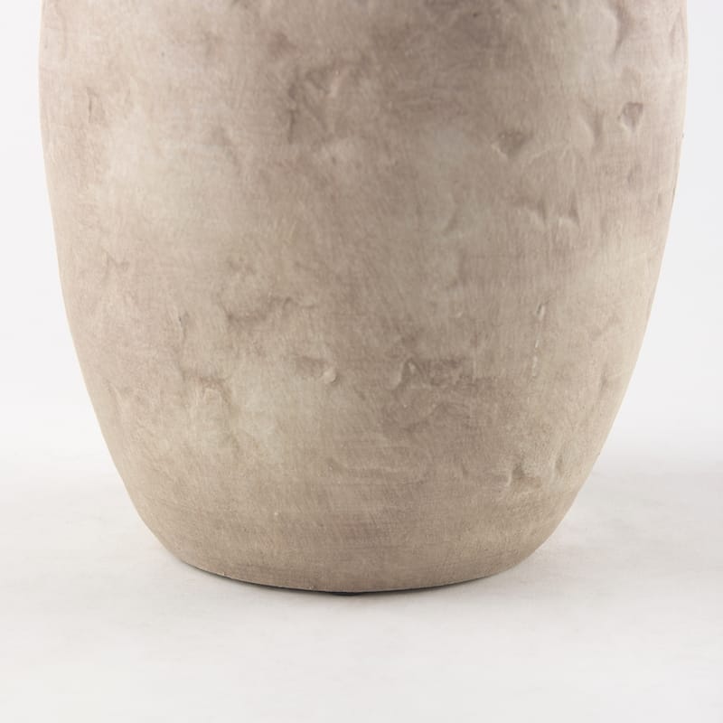Zenni Warm Beige Ceramic Vase (12")