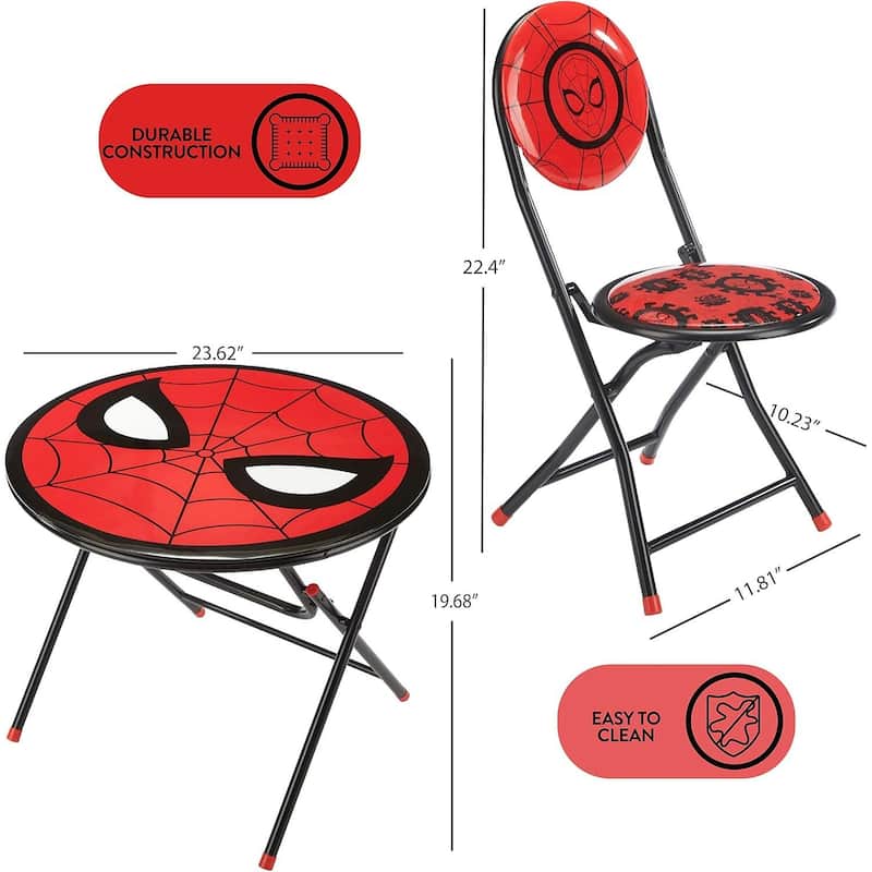 Marvel Spiderman 3 Piece Table and Chair Set - Red