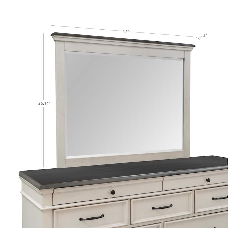 Ellington Mirror White - 47"W x 2" D x 36.14" H