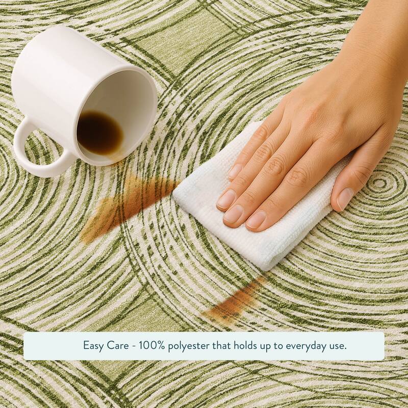 Machine Washable Indoor/ Outdoor Modern Pune Chantille Rug