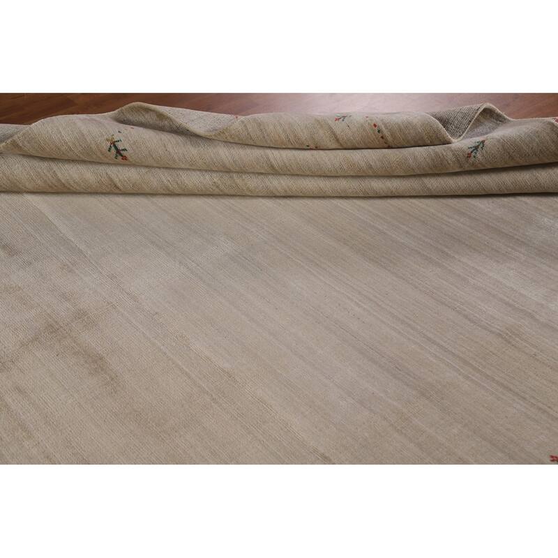 Tribal Gabbeh Indian Area Rug Hand-Knotted Wool Carpet - 8'1"x 9'10"
