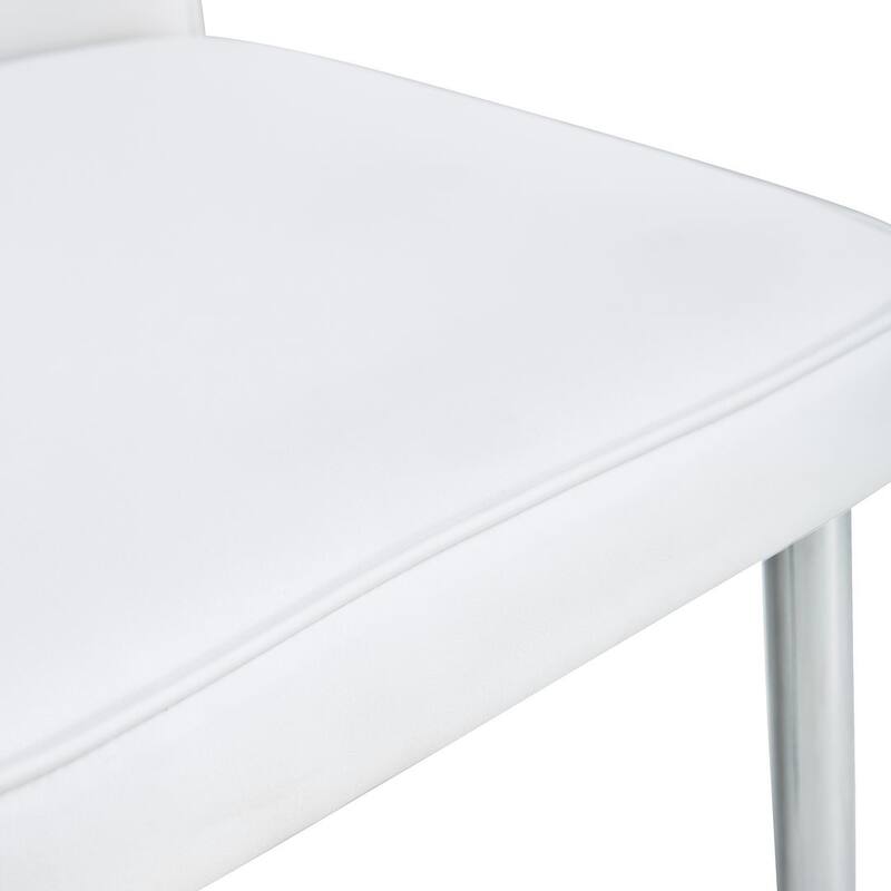Modern PU Leather Minimalist Dining Chairs Set of 4