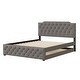 preview thumbnail 16 of 30, Chic Upholstered Platform Bed with Twin Trundle and USB Ports for Comfortable Sleep