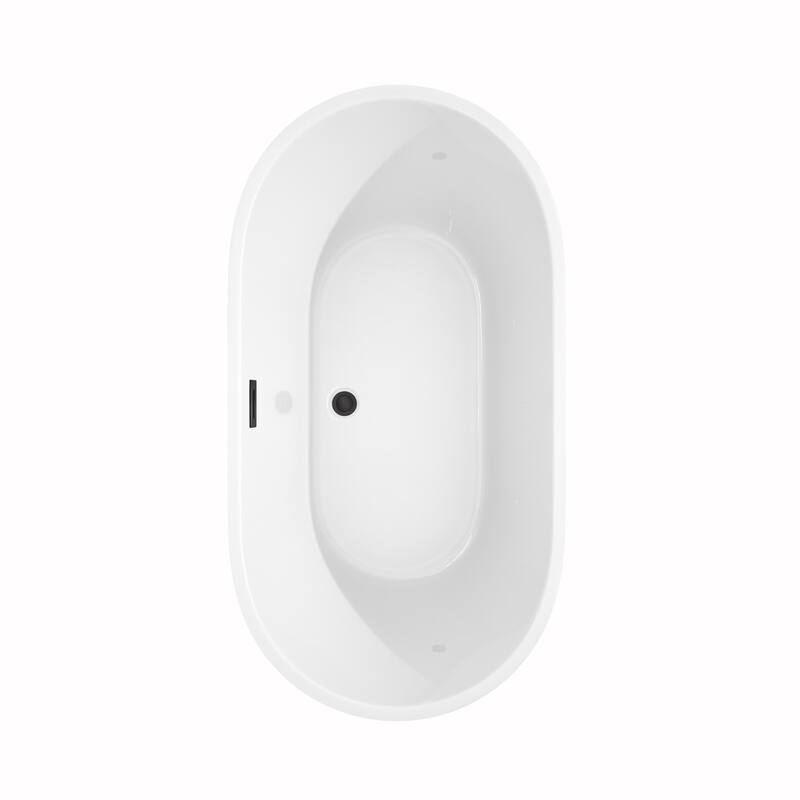 Wyndham Collection Carissa 60" Free Standing Acrylic Soaking Tub with