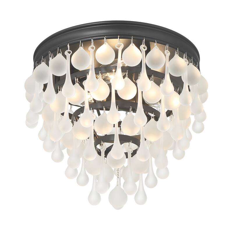 Crystorama Lighting Group 135-FR Calypso 3 Light 11" Wide Flush Mount