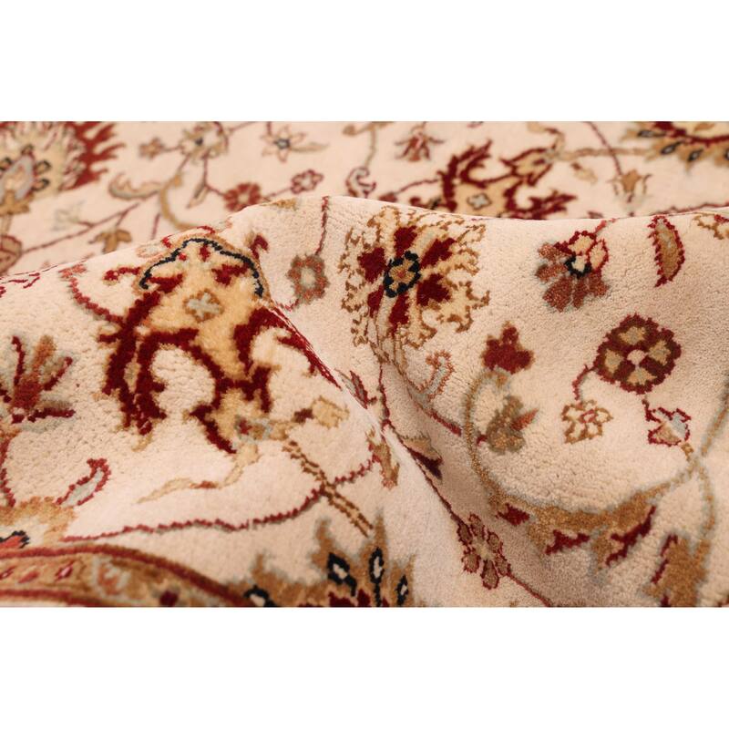 ECARPETGALLERY Hand-knotted Mirzapur Ivory Wool Rug - 5'6 x 7'9