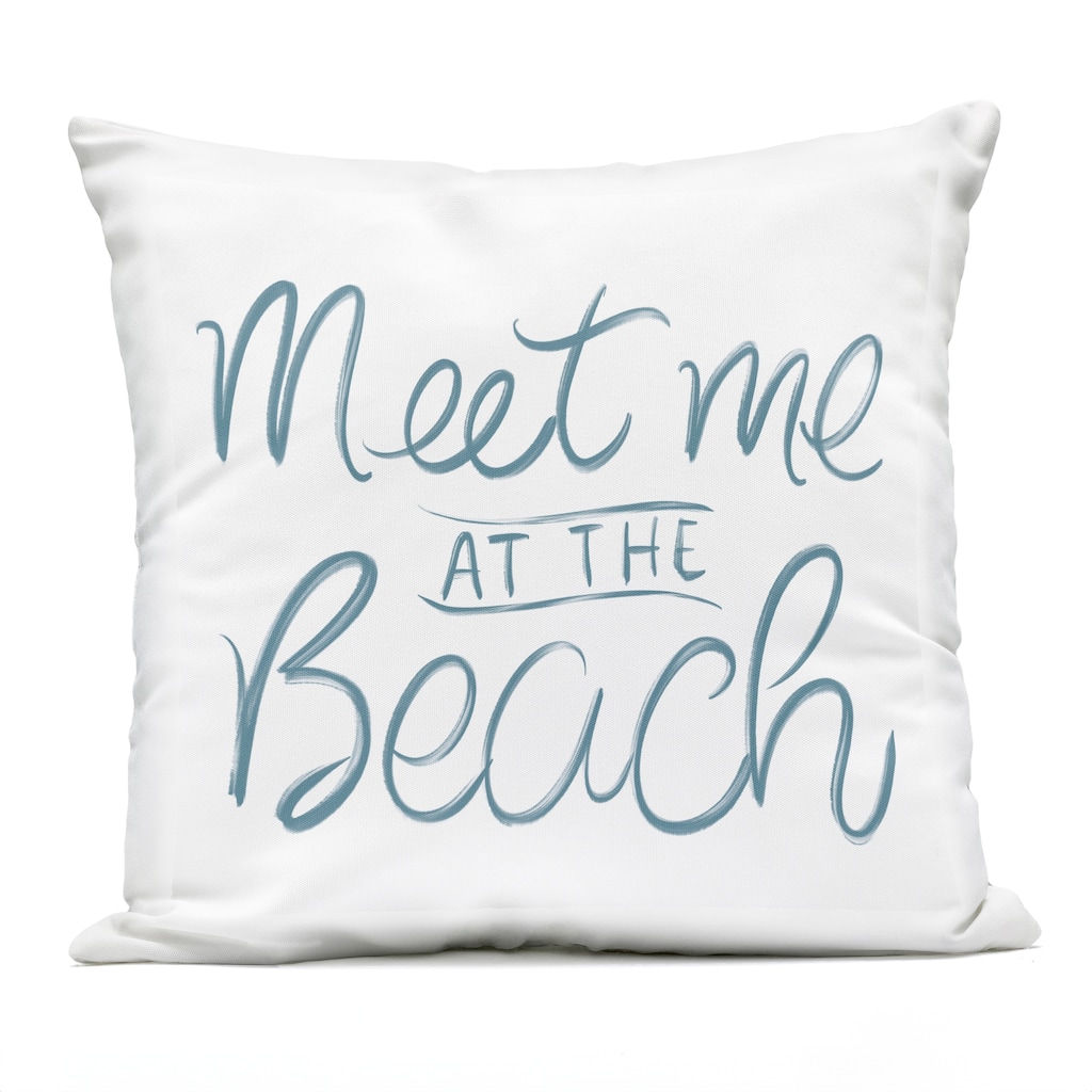 Stupell Minimal Meet At Beach Printed Outdoor Throw Pillow Design by SunDance Group; LLC