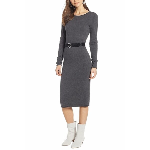 womens navy sweater dress