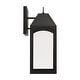preview thumbnail 2 of 4, Burton Outdoor 1-light Black Medium LED Wall Lantern w/ Clear Glass