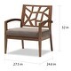 preview thumbnail 7 of 6, Baxton Studio Jennifer Modern Lounge Chair with 'Gravel' Fabric Seat