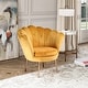 preview thumbnail 1 of 2, Modrest Balina Transitional Yellow & Gold Accent Chair