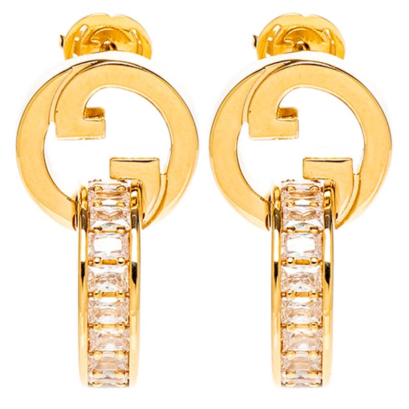 Gucci Blondie Intertwined Crystal Earrings - Gold-tone - Gold-tone