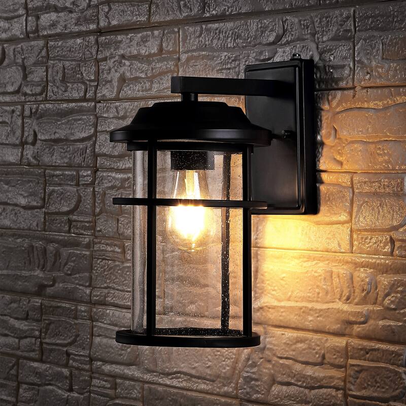 SAFAVIEH Lighting Cianna Outdoor Wall Sconce - 8"W x 10"D x 14"H