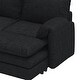preview thumbnail 27 of 28, Moasis 142 Inch Modular Velvet Sectional Sofa with Movable Ottoman and Pillow Armrest for Living Room