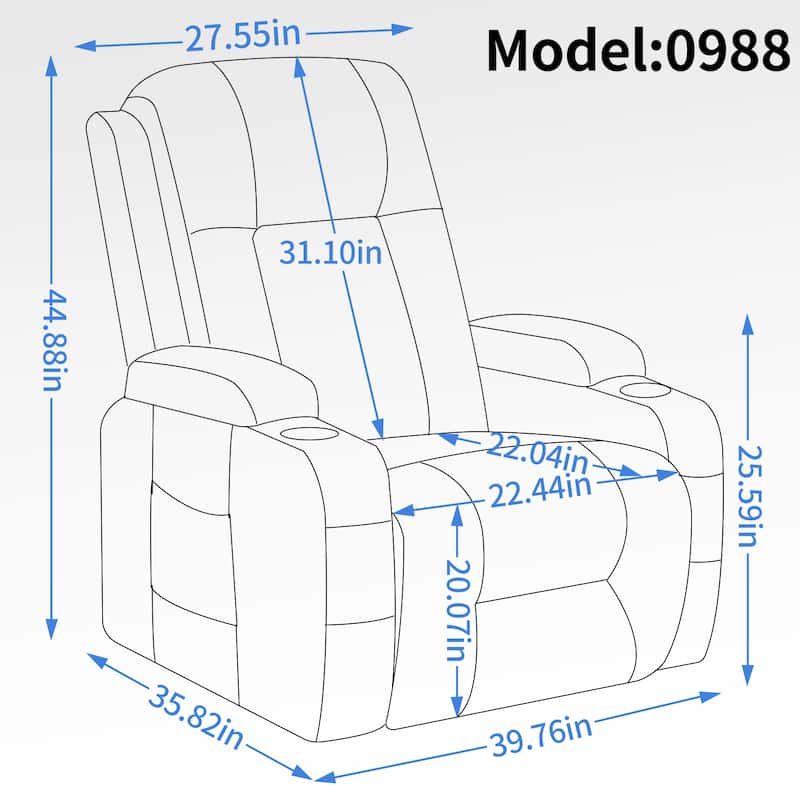 Black Elderly-Friendly Power Lift Recliner featuring Vibration Massage, Lumbar Heating, USB Port, and Cup Holders