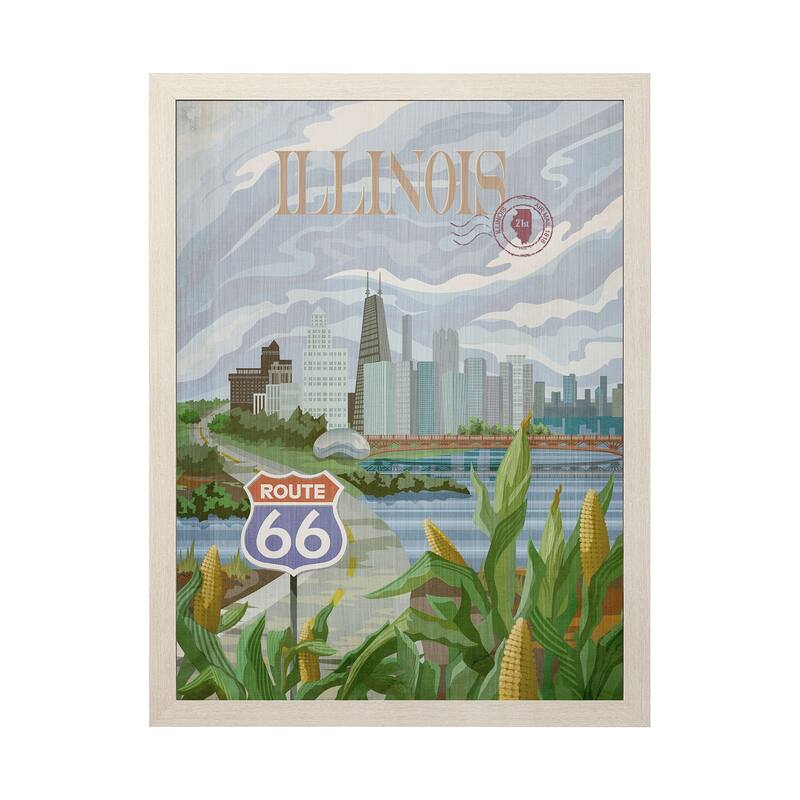 Illinois Go (L) Framed Art Print - Bed Bath & Beyond - 39198045