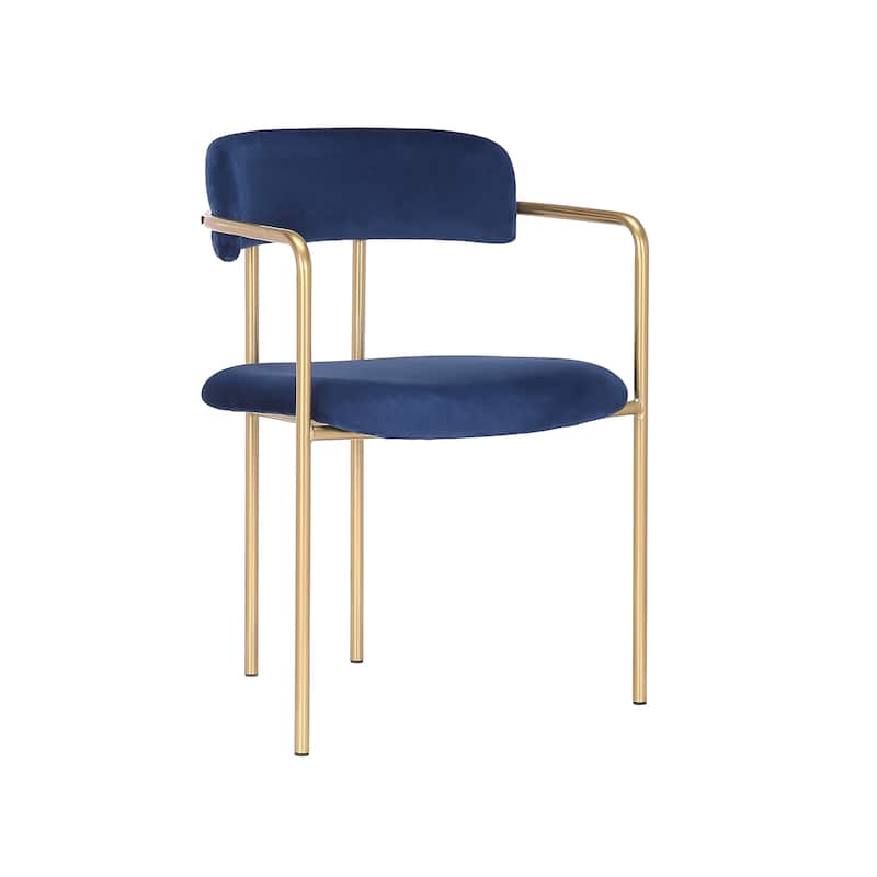 Porthos Home Eder Dining Chairs Set of 2, Velvet, Gold Chrome